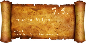 Treszler Vilmos névjegykártya