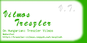 vilmos treszler business card